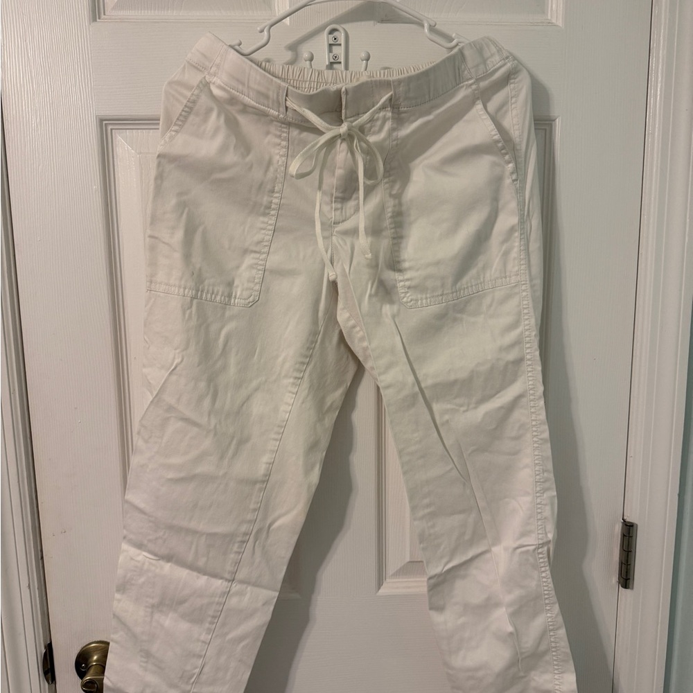 Lou & Grey White Cotton Pants